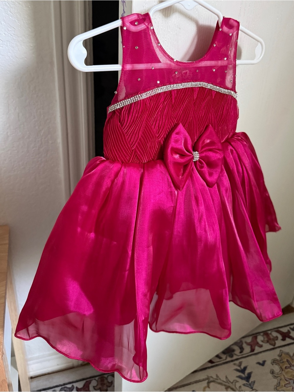 Baby girl princess Rose pink dress